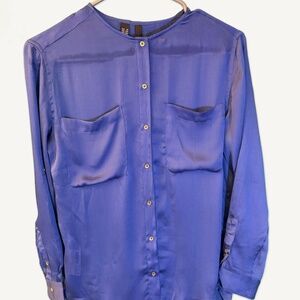 Sheer Button-Down Blouse